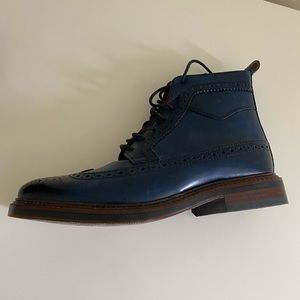 Base London navy blue men’s leather boots